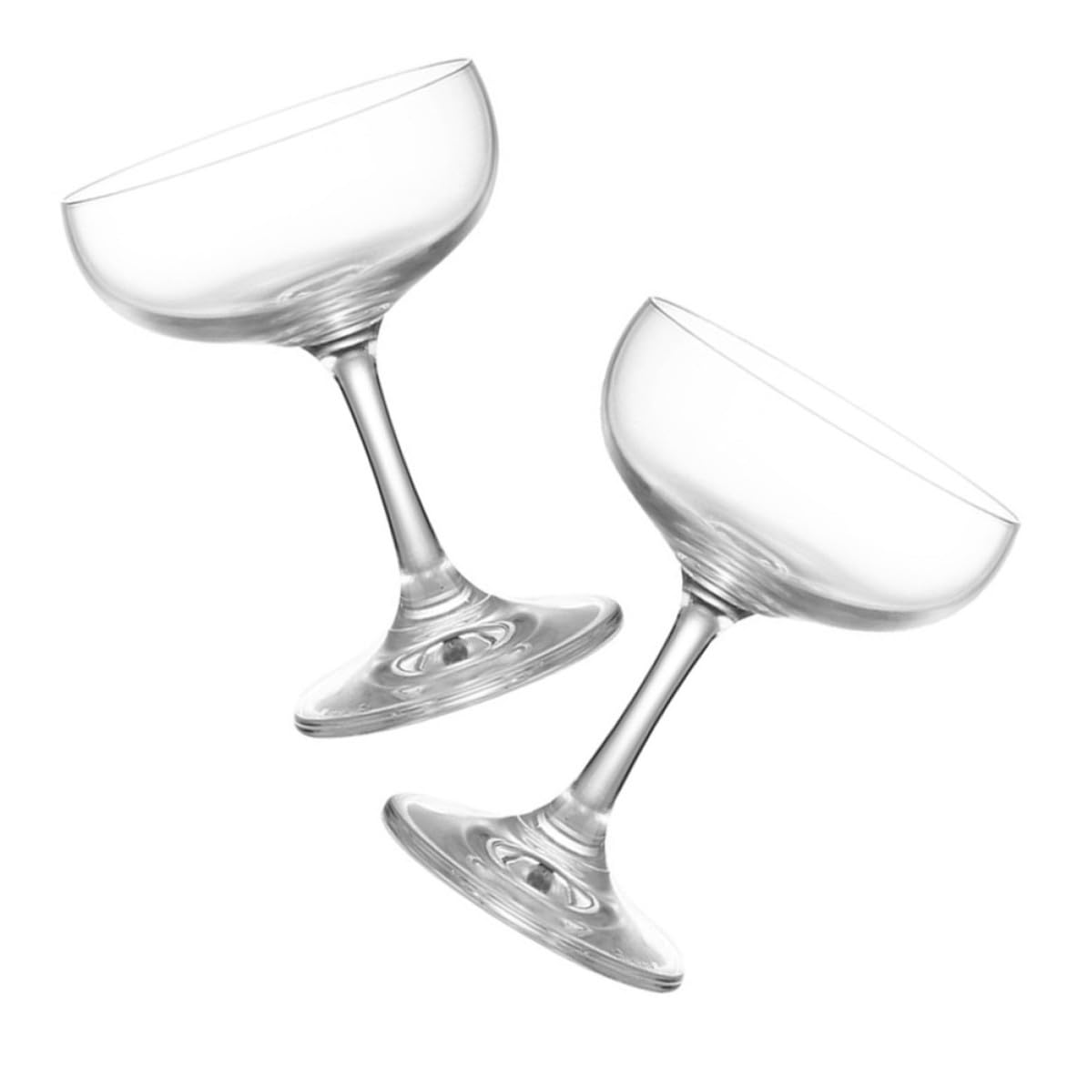 Copas de cóctel de vidrio con forma hermosa para cristalería de fiestas pack de 2