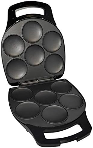 IMUSA USA, Matte Black GAU-80346 6 Slot Electric Nonstick Arepa Maker (1200 W)