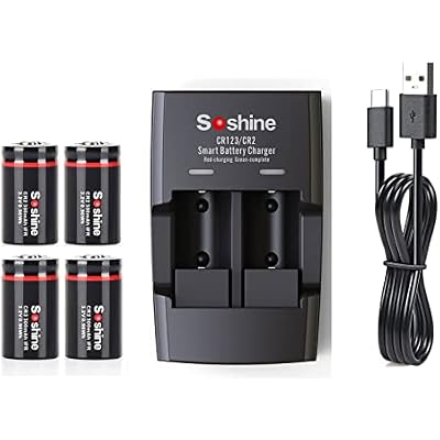 CR2 Rechargeable Battery and Charger 15270 3.0V Battery for Golf Rangefinders, Telescopes, Electric Toys Smoke Alarms