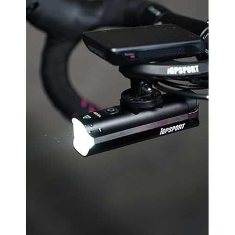 iGPSPORT VS1200 Smart Bike Light, Bluetooth 1200Lumens Super Bright 5000mAh Rechargeable Bicycle Headlight for Night Riding Road Mountain Bike Cover