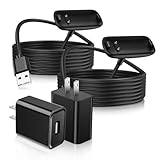 QKCOK 2 Pack 5V Magnetic Wall Charger for Fitbit Inspire 3 Smartwatch Charger Dock USB Fast Charging Adapter Cord Cable Wire