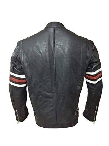 Mens House Md Hugh Laurie Dr Gregory Black Motorcycle RTAI Sports Leather Jacket2