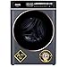 CHiQ CW086581AX Lave-linge 8 kg, Écran Tactile LED 13,5 pouces, Énergie A-10 pourcent, Lavage Vapeur et Rapide, Moteur BLDC (1400 tr/min), Grand Tambour, Joint Antibactérien, Gris