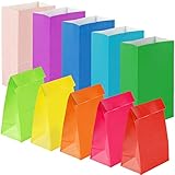 TOMNK 90pcs Small Gifts Bags, 10 Colors Paper Party Favor Bags, Wrapped Treat Bag for Birthdays, Baby Showers, Crafts and Activities, Parties, Wedding (Assorted Colors)