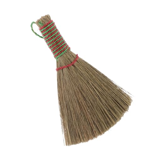 PRETYZOOM Balai à Maïs Tressé Manche en Bois pour Nettoyage Polyvalent des Meubles et Sols Salon Cuisine Mini Brosse Douce et Pelle