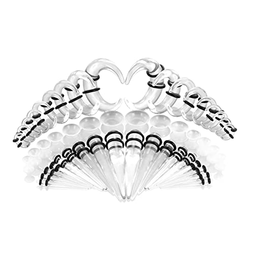 Acrylic Tapers Plugs Acrylic Cone Silicone Tunnel Spiral Cone Piercing Kits