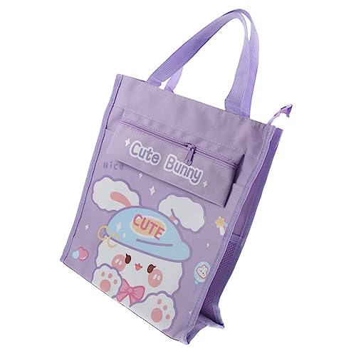 CLISPEED Large Capacity Tote Handbag for Books and Stationery Canvas Book Carrier for School Travel Shopping and Daily Use Stylish and Design