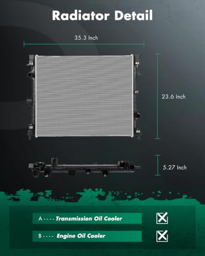 Image of SCITOO Aluminum Radiator compatible with Ford for Lincoln Edge MKX
