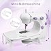 Tragbare Mini Nähmaschine mit Dual-Speed, Ausziehtisch und Fußpedal, Elektrische reisenähmaschine für Anfänger, Komplettes Nähzubehör-Set, Ideal für Reisen, Kleidung, Kissenbezüge & Heimgebrauch