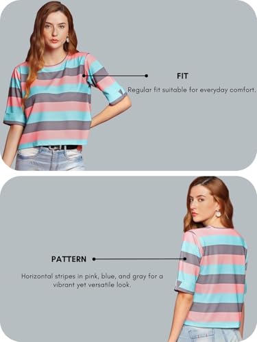 Image of GRECIILOOKS T Shirt for Women | Women T Shirt | T Shirt Women | Casual Loose Fit | Oversized T Shirt for Women | T-Shirt for Women