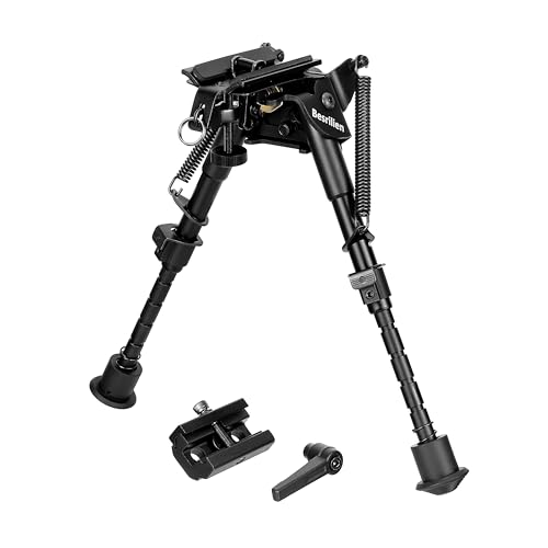 Besrilien Pivot Bipod 6-9 Inches with Picatinny Adapter and Tilt Lock Lever