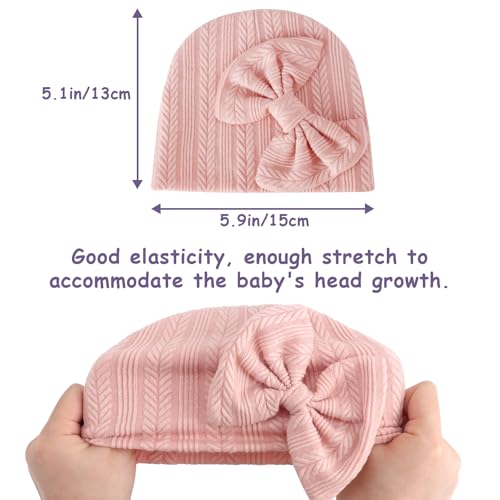 Image of BQUBO Newborn Baby Hats Bear Ears and Mittens Sets Preemie Caps Baby Boy Girl Infant Hospital Beanie for 0-3 Months