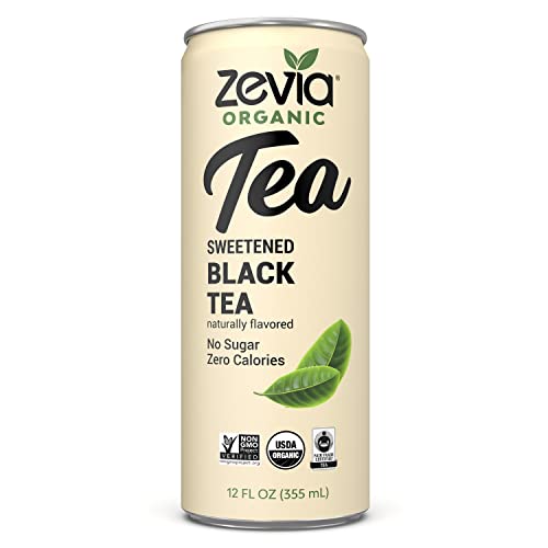 Zevia Organic Sugar Free Ice Tea, Black Tea, 12 Ounce Cans (Pack Of 12) #TOP4