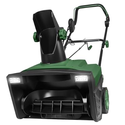 Prostormer 20-Inch Corded Electric Snow Blower, 15-Amp Motor, 30ft Throw Distance, 180° Chute Rotation & LED Light, Clears Driveways & Sidewalks Effortlessly