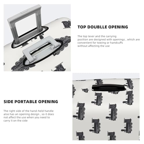 VOSERY Luggage Cover Protector Suitcase Cover - funny Train Pattern High Elasticity Suitcase Covers Protector for Luggage (No Luggage)4