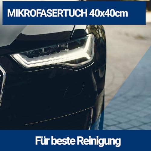 12 paños de microfibra de 300 g/m², 40 x 40 cm, sin pelusas, para el hogar, coche y moto, paños de limpieza, trapos, paños de pulido, paños para el hogar, color azul - imagen 4