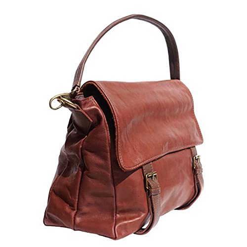 Besace FREESTYLE en cuir véritable marron foncé pour un style citadin et élégant au quotidien