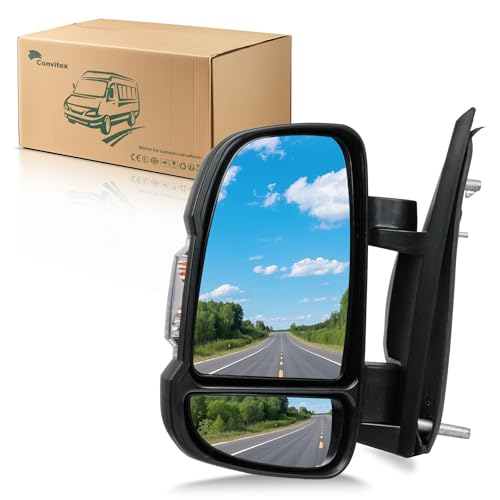 Convitex Rétroviseur Gauche électrique Rabattable pour Fiat Ducato année 2006-2018， pour Peugeot Boxer année 2005-2019， pour Citroën Jumper année...