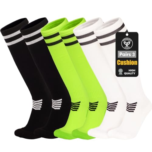 YMYDYFC Kids Football Socks Toddler soccer Socks Boys Sports Socks Youth Knee High Socks Athletic Sock Girls Junior Running Training Rugby Hockey 4-12Years