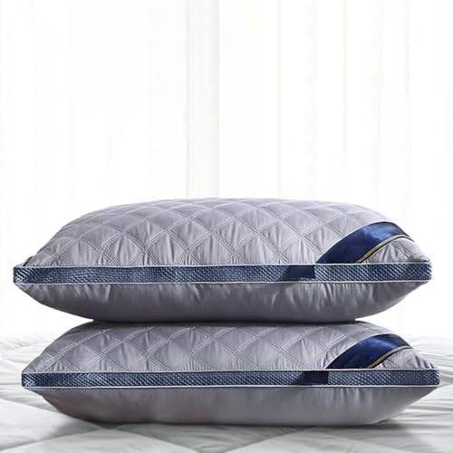 Hotel Quality Pillows Queen Size Set of 2, White Cooling