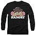 Trevco Sportswear HBRO165-AL-4 Mr Potato Head & Hangry-Long Sleeve Adult 18-1 T-Shirt44; Black - Extra Large