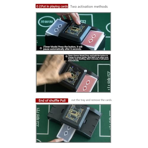 Machine à mélanger les cartes silencieuse et efficace à piles