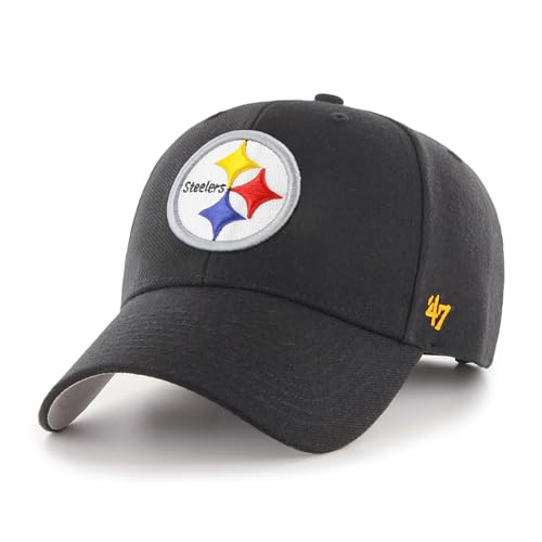 Bonnet NFL Pittsburgh Steelers MVP réglable noir en laine pour homme et femme