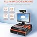 PA-DABAOO Cash Register with Barcode Scanner,All-in-One Pos Cash Register Monitor, Cashier/Scan/Print/Drawer,15.6