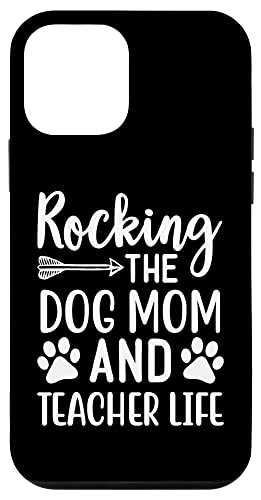 Dog Mom Teacher Life Mother's Day Retro Vintage �X�}�z�P�[�X iPhone 12 mini �p