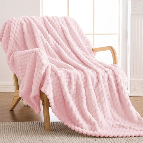 Vielit Kuscheldecke Flauschig 150x200 cm – Ultraweiche Fleecedecke für Couch und Sofa, Warme Wohn- und Kuscheldecke, Leichte Sofadecke, Gemütliche Couchdecke, Atmungsaktiv und Leicht zu pflegen Decke Pink