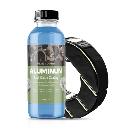 LIIZOUSUDA Professional Aluminum Black Metal Finish | Aluminum Black | Black Oxide Coating | Metal Blackening Solution for Restoring Scratched and Marred Areas | Fast-Drying Fast-Acting, 3.5 Fl oz