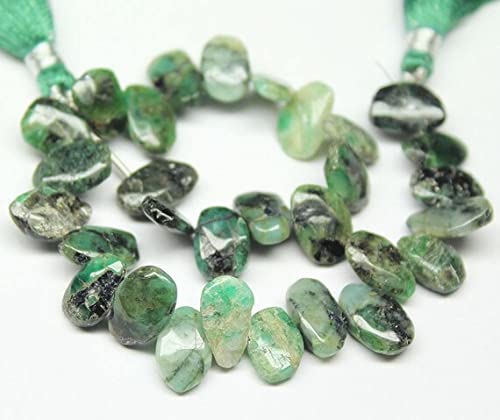 Perles émeraude verte naturelle de forme nugget tumble 11mm 13mm pour craft DIY