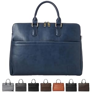 [レジスタ] ブリーフケース ビジネスバッグ メンズ アタッシュケース レザー 革 就活 小さめ ミニ 軽量 黒 569 ネイビー" 
