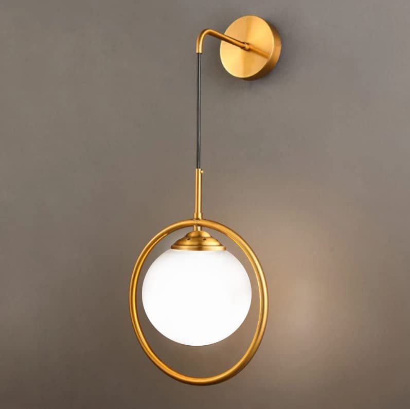 Image of Wall Lamp Chandelier Pendant Light, Home Decor for Bedroom, Living Room, Hallway, Cafe, Hotel, Restaurant (L Ring Wall LAMP with LED Bulb Pack of 1)
