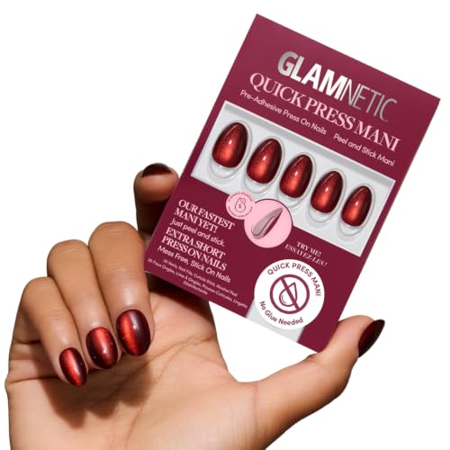 Glamnetic Press On Nails - Quick Press No Glue Mani Extra Short Oval 30pc