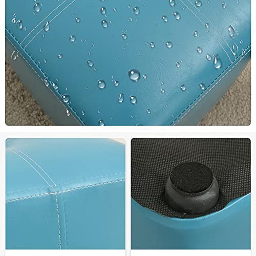 Repose-pieds ottoman en cuir : la solution assise compacte pour petite coiffeuse - 6