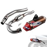 JFG RACING Dirt Bike Slip On Exhaust,Motorcycle Muffler Pipe Full Kit for...