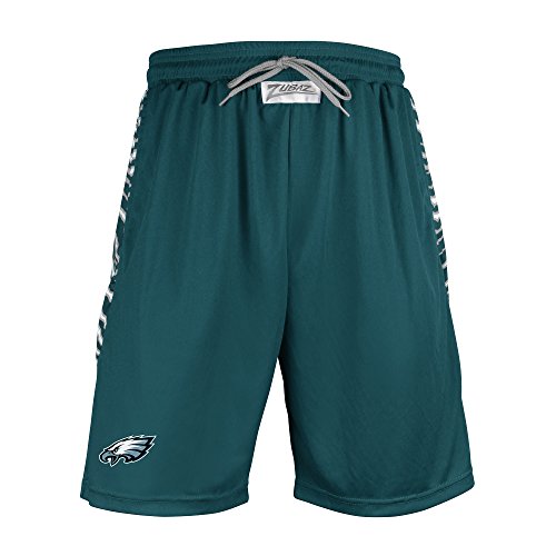 Officially Licensed Zubaz Men's NFL NFL Men's Print Accent Shorts, Philadelphia Eagles, Size XX-Large