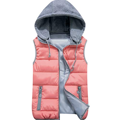 Chaleco acolchado con capucha mujer abrigo corto premium de otoño invierno 5