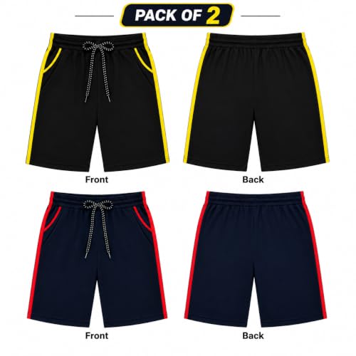Image of LEELOUIS Men's Cotton Premium Shorts -2 Side Pockets | Idael for Gym,Travel for Daily Use (in, Alpha, M, Black)