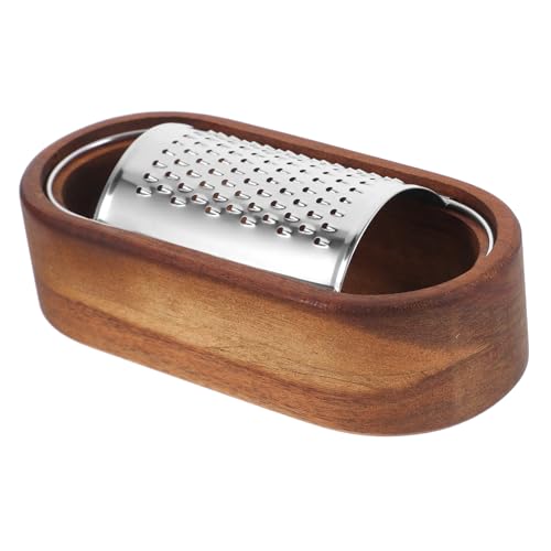 Rallador de Queso en Acero Inoxidable con Base de Madera miniatura 1