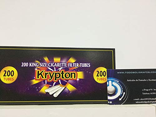 Krypton Tubos 200. para Rellenar de Tabaco. Caja Completa 10000 Tubos