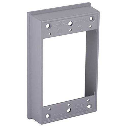 2 Pack Hubbell-Raco 5406-0 Weatherproof Extension Box, 1 Gang, 18.3 Cu-in X 4-1/2 in L X 2-3/4 in W X 1 in D