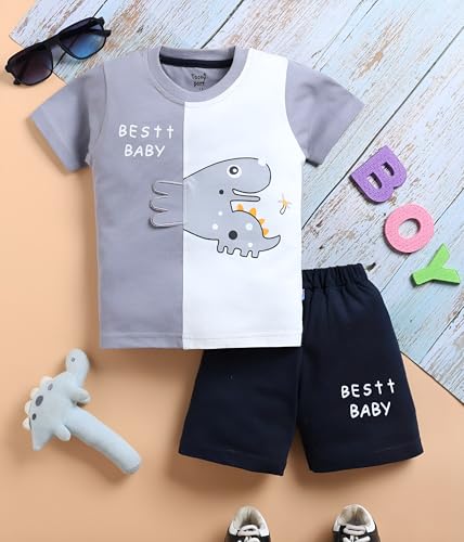 Image of Tonyport Boys Printed T-Shirt & Shorts