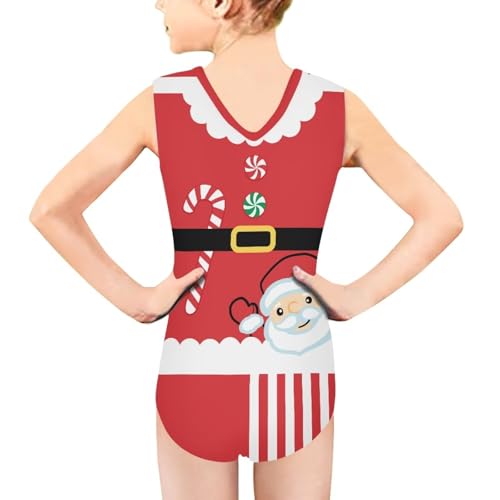 Image of KEIAHUAN Gymnastics Leotards for Girls Sleeveless Bodysuit Dance Leotards Performance Costume
