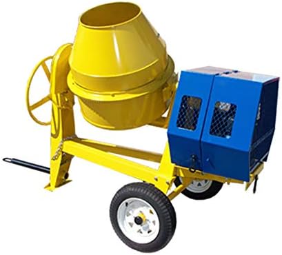 Prolinemax TOWABLE 9 CF CUBIC YELLOW ALLOY STEEL CEMENT MIXER 12V ELECTRIC STARTER 13 HP OHV @ 3600 RPM