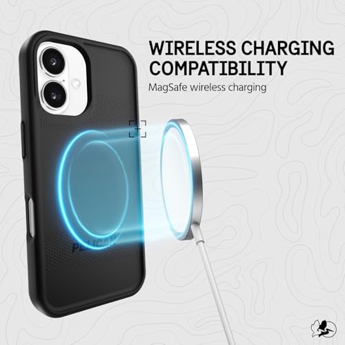 Image of Pelican Protector iPhone 16 Case - Rugged MagSafe Phone Case - Black