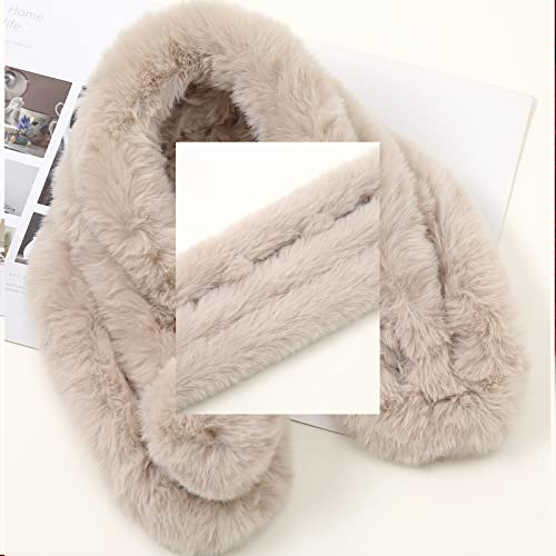 Yeieeo Faux Fur Collar Scarf Women's Neck Warmer Scarf Wrap4