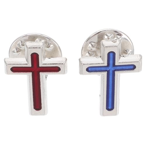 JOINPAYA Broche Cruz 2 Piezas Prendedor de Solapa Metálico para Traje Accesorio Religioso para Comunión y Fiesta Diseño Distintivo Resistente y Elegante