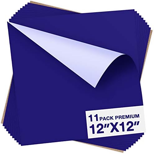 Dysania Royal Blue Heat Transfer Vinyl Bundle- 10 Pack 12"x12"Sheets HTV Vinyl, Iron On Vinyl for Cricut,Silhouette Cameo, Heat Transfer Vinyl Bundle for Iron on Fabrics T-Shirts